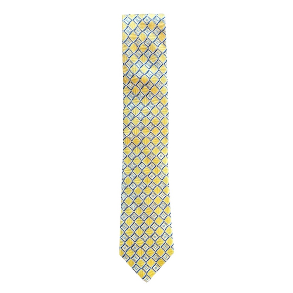 Jos. A. Bank Yellow Diamond Silk Tie – Executive Collection NWT